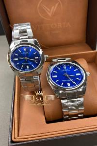 ست ساعت رولکس صفحه سرمه ای ROLEX 2029 S4