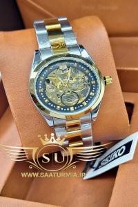 ساعت زنانه اتومات بدون باطری سیکو صفحه مشکی  SEIKO 5