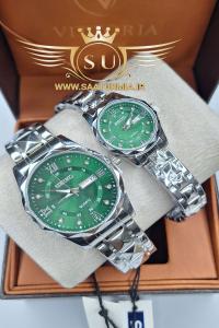 ست ساعت سیکو شیشه تراش صفحه  سبزSEIKO 5888